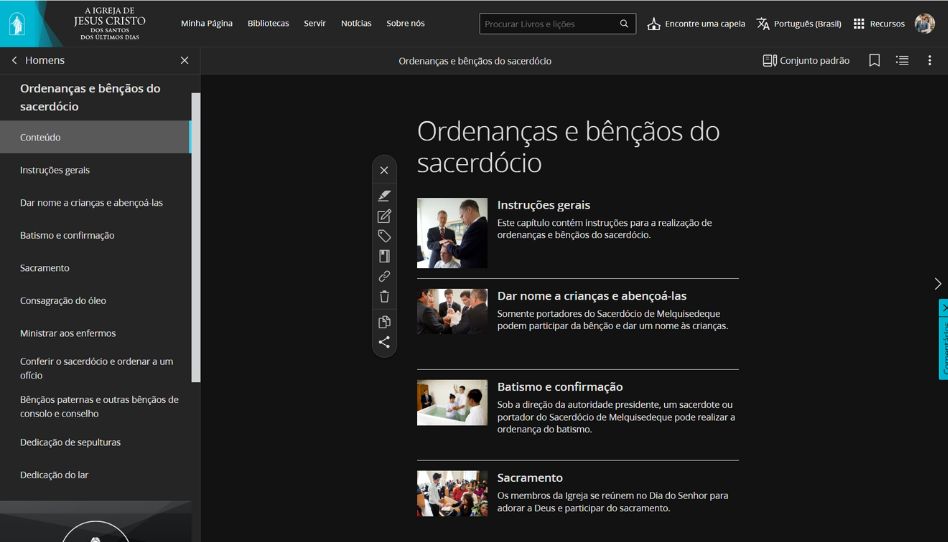 biblioteca do evangelho