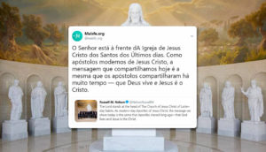 Pres. Nelson compartilha testemunho no Twitter e apóstolos dão RT com o testemunho deles