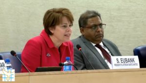 Irmã Eubank cita Joseph Smith na Conferência da ONU em Genebra