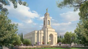 Veja a imagem de divulgação do templo de Feather River, na Califórnia.