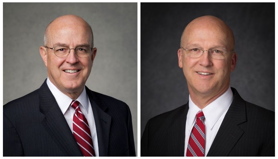 Élder L. Whitney Clayton e Élder Weatherford T. Clayton, irmãos e Autoridades Gerais, juntos em fotografia oficial. Ambos discursaram na conferência geral de abril de 2017.