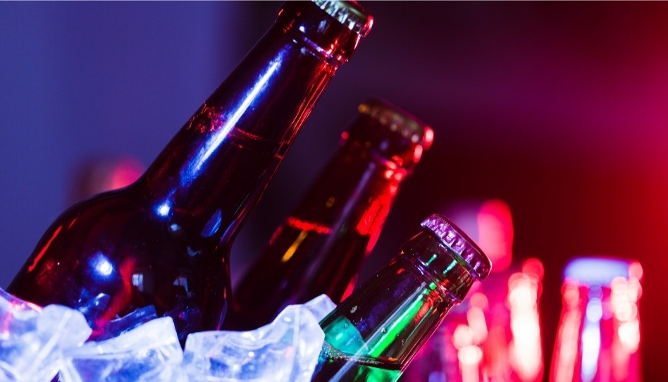 garrafas de cerveja sem álcool 