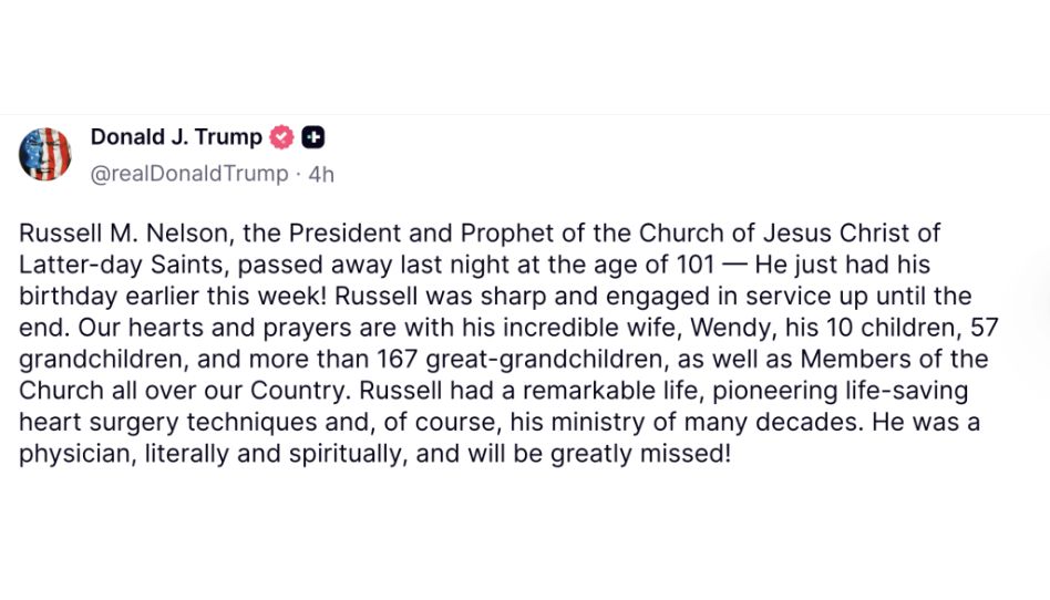 Donald Trump e presidente Nelson