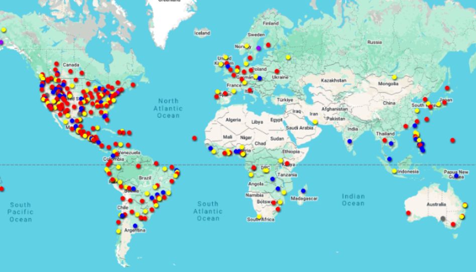 mapa dos templos