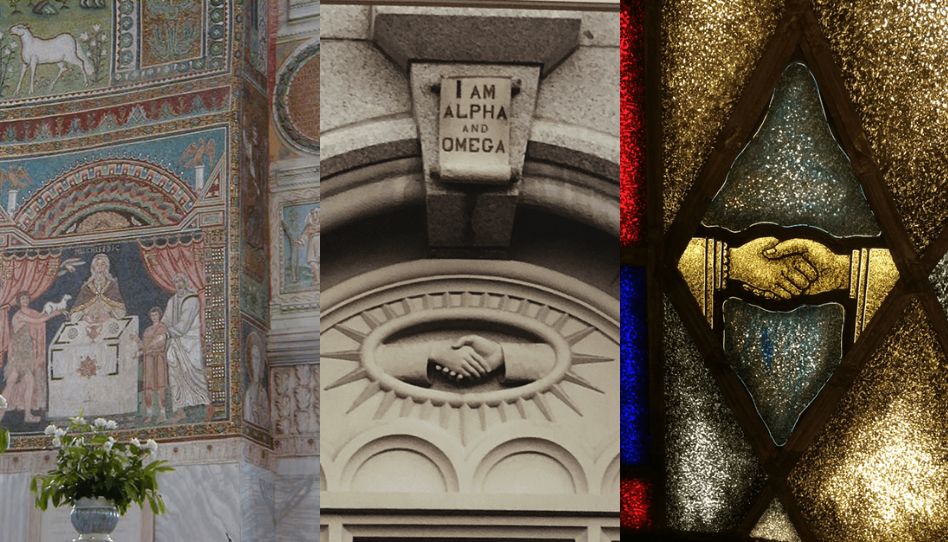 O aperto de mão sagrado historicamente.