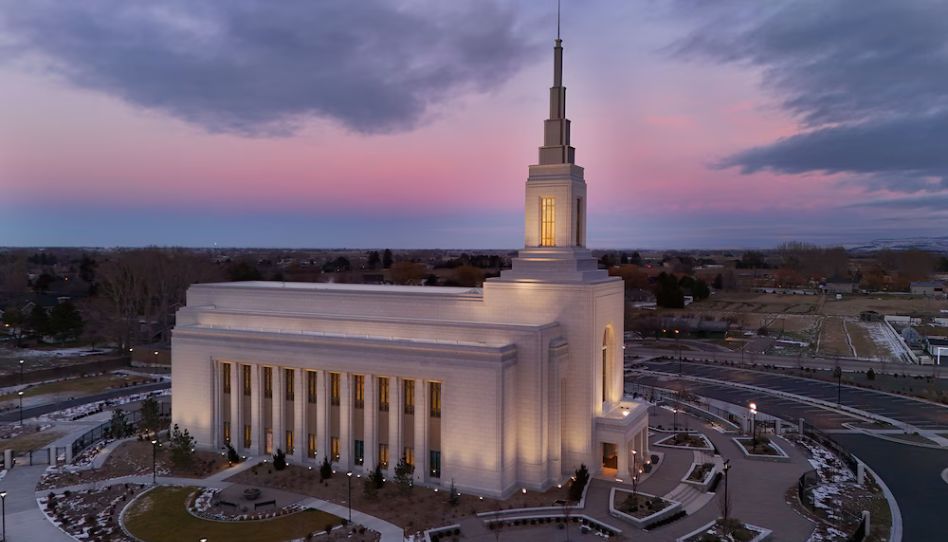 Vista do templo de Burley