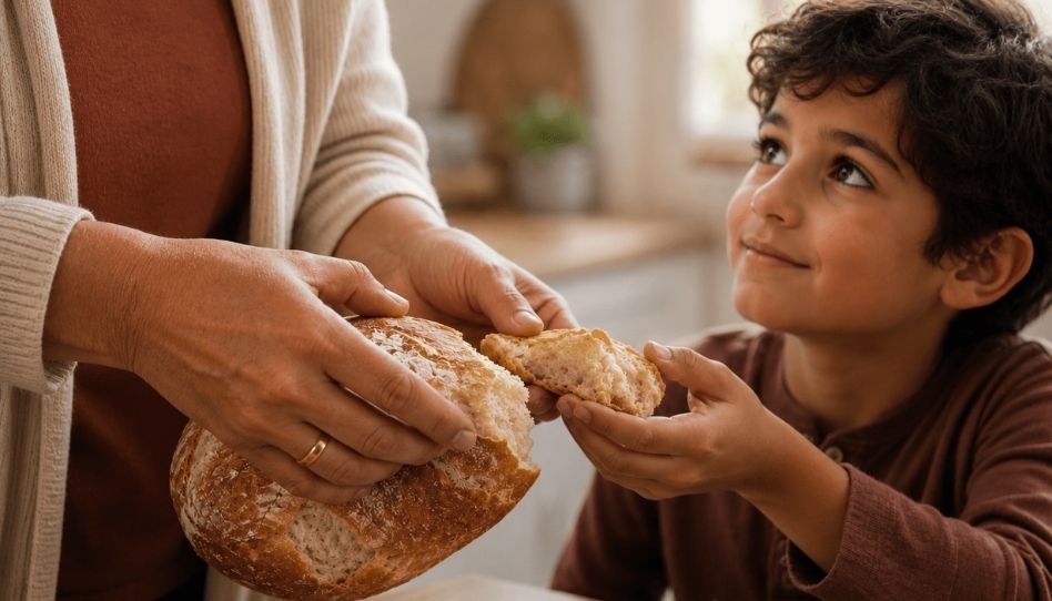 Partindo, abençoando e distribuindo: O sacramento nas mãos de uma mãe