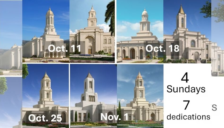 Igreja dedicará sete templos em apenas quatro domingos consecutivos entre outubro e novembro